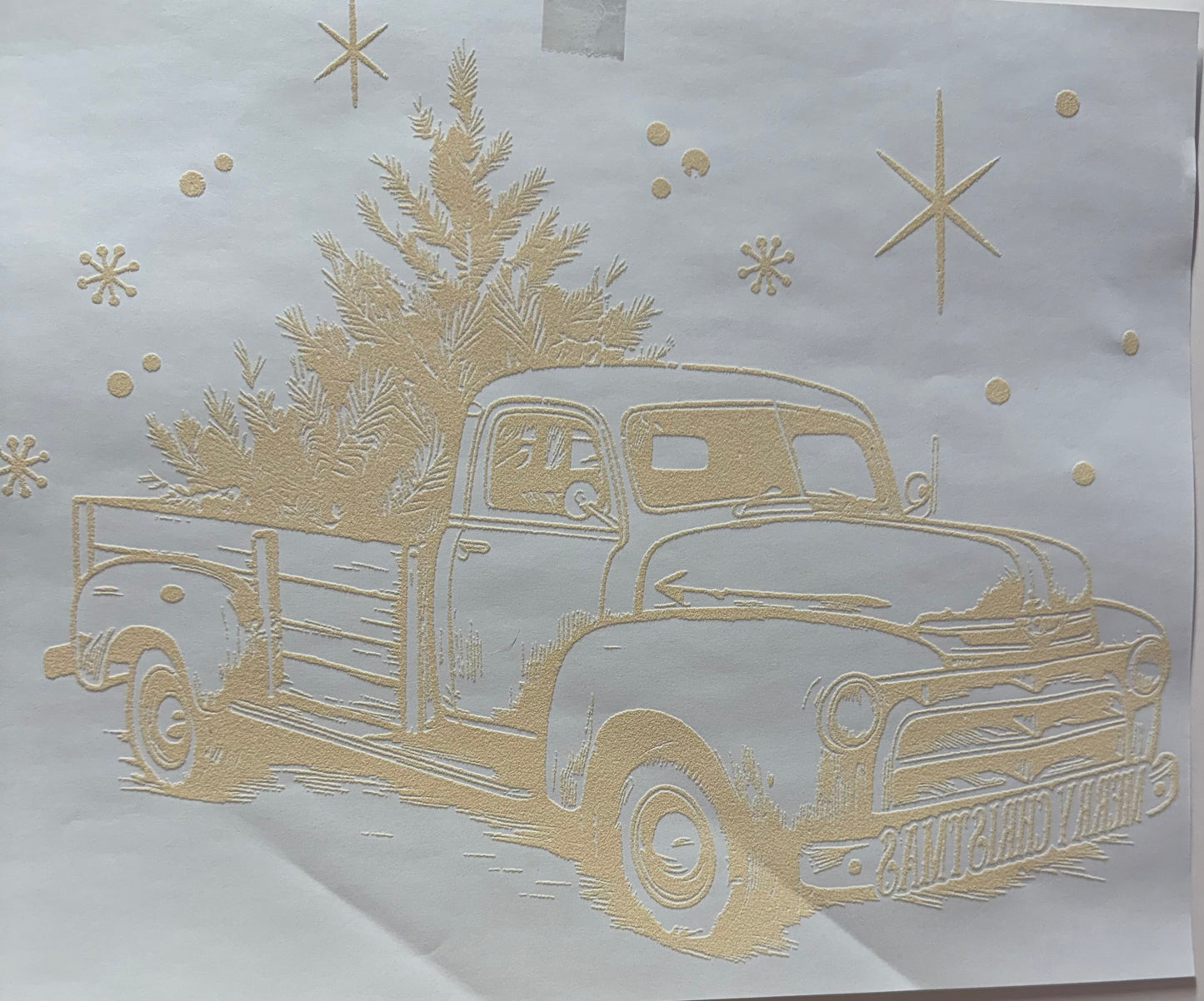 Tan Christmas Truck