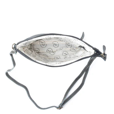 # 129 - Black - Gold Cow Hide Crossbody