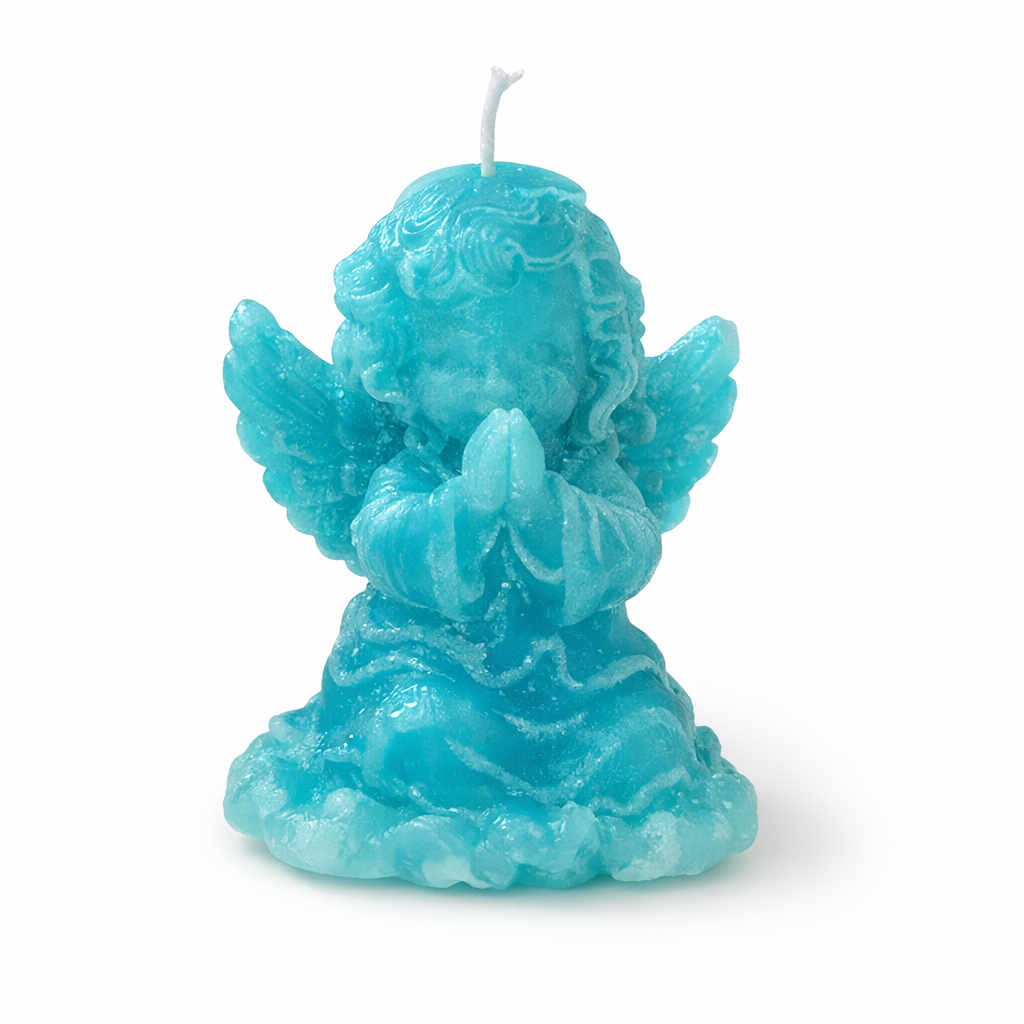 Red Or Turquoise Angel Candle