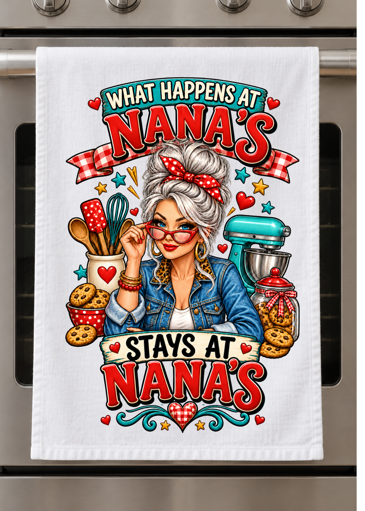 Kitchen Towel - What happens at Nana's