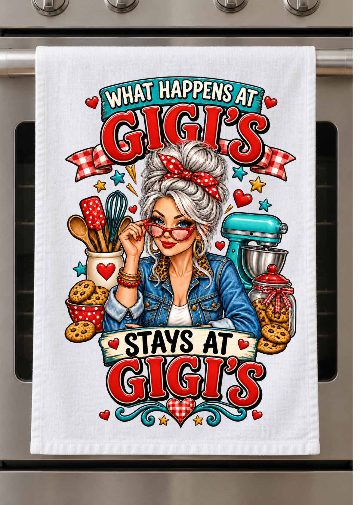 Kitchen Towel - What happens at GiGi's