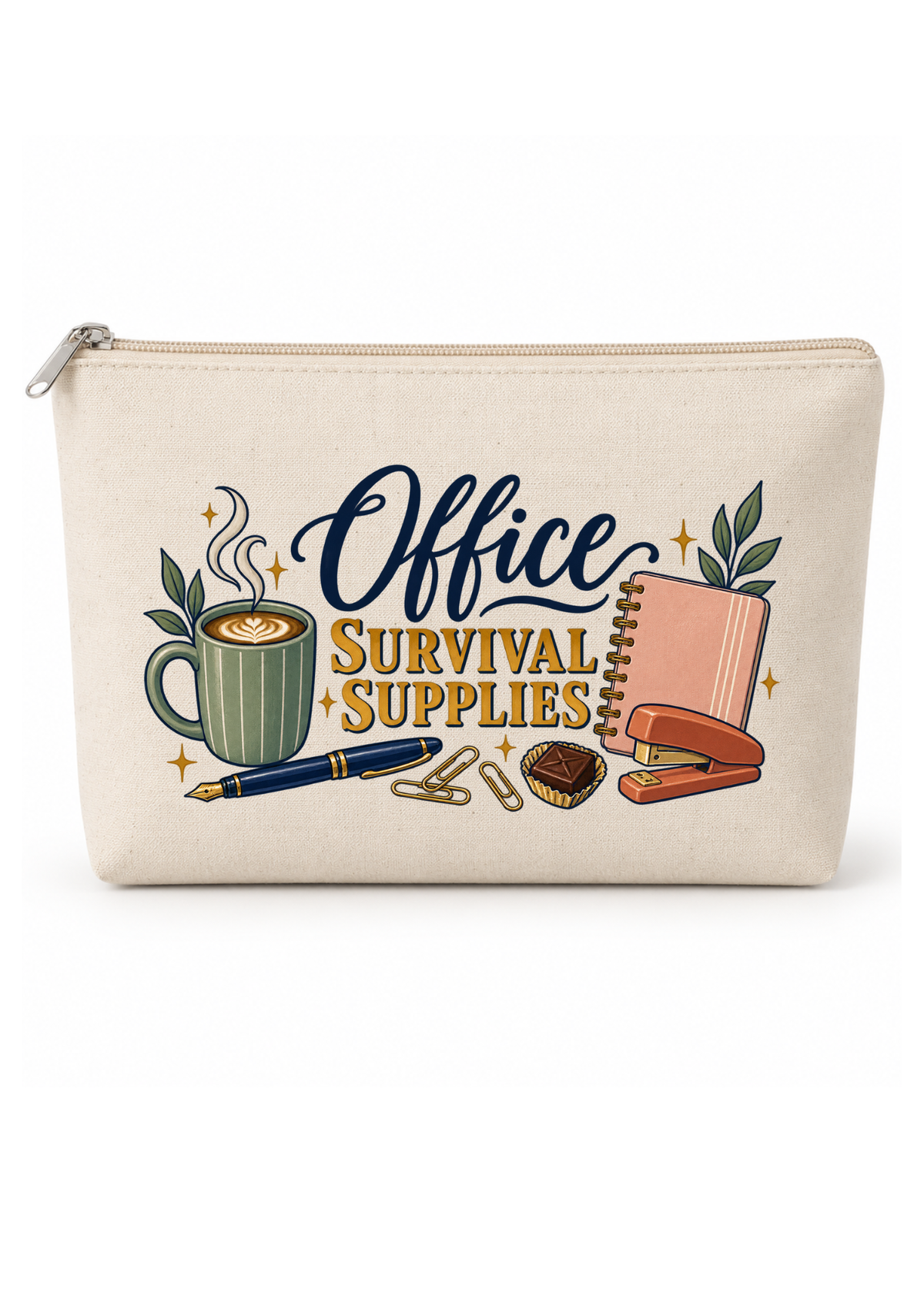 Custom Canvas Zipper Pouches - Office Supplies