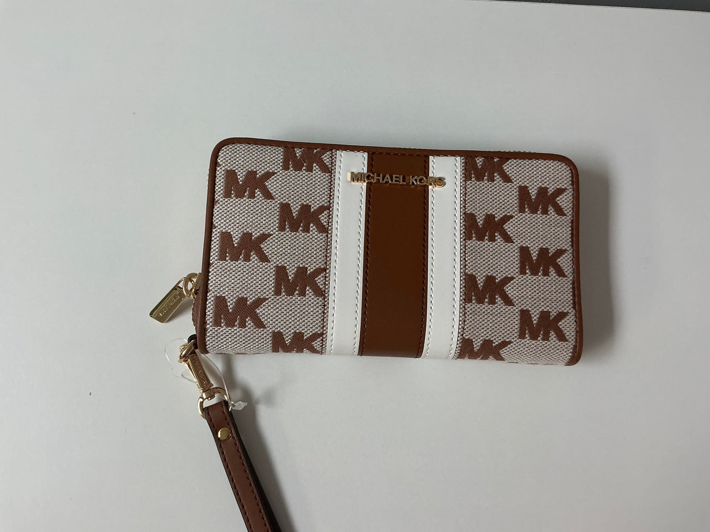 56 MK Wallet Brown Logo with White