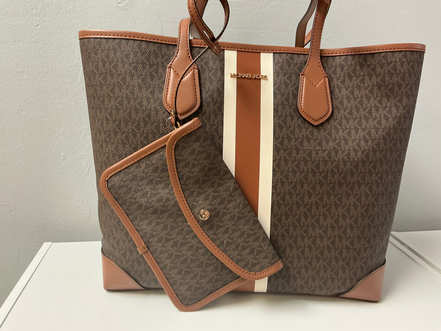 #19 MK Brown Ex Large Tote