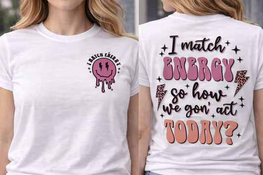 Match Energy - Front Pocket and Back