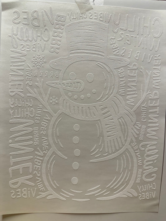 Snowman with words