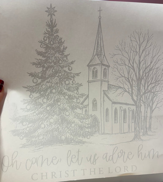 Oh Come let us adore him Green