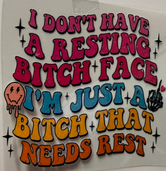 I Dont have a resting B Face