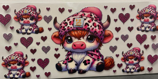 Baby Cow Pink Hat