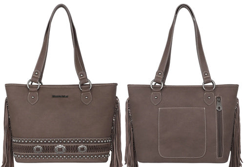 #102 Montana West Concho Collection Concealed Carry Tote - Coffee