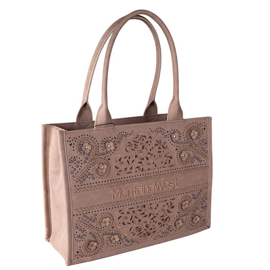# 53 Montana West Floral Khaki Tote