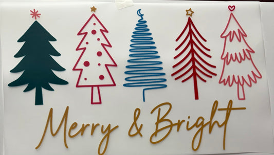 Merry Bright Gold Letters