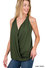 # 152  (Army Green) Criss Cross Halter Top