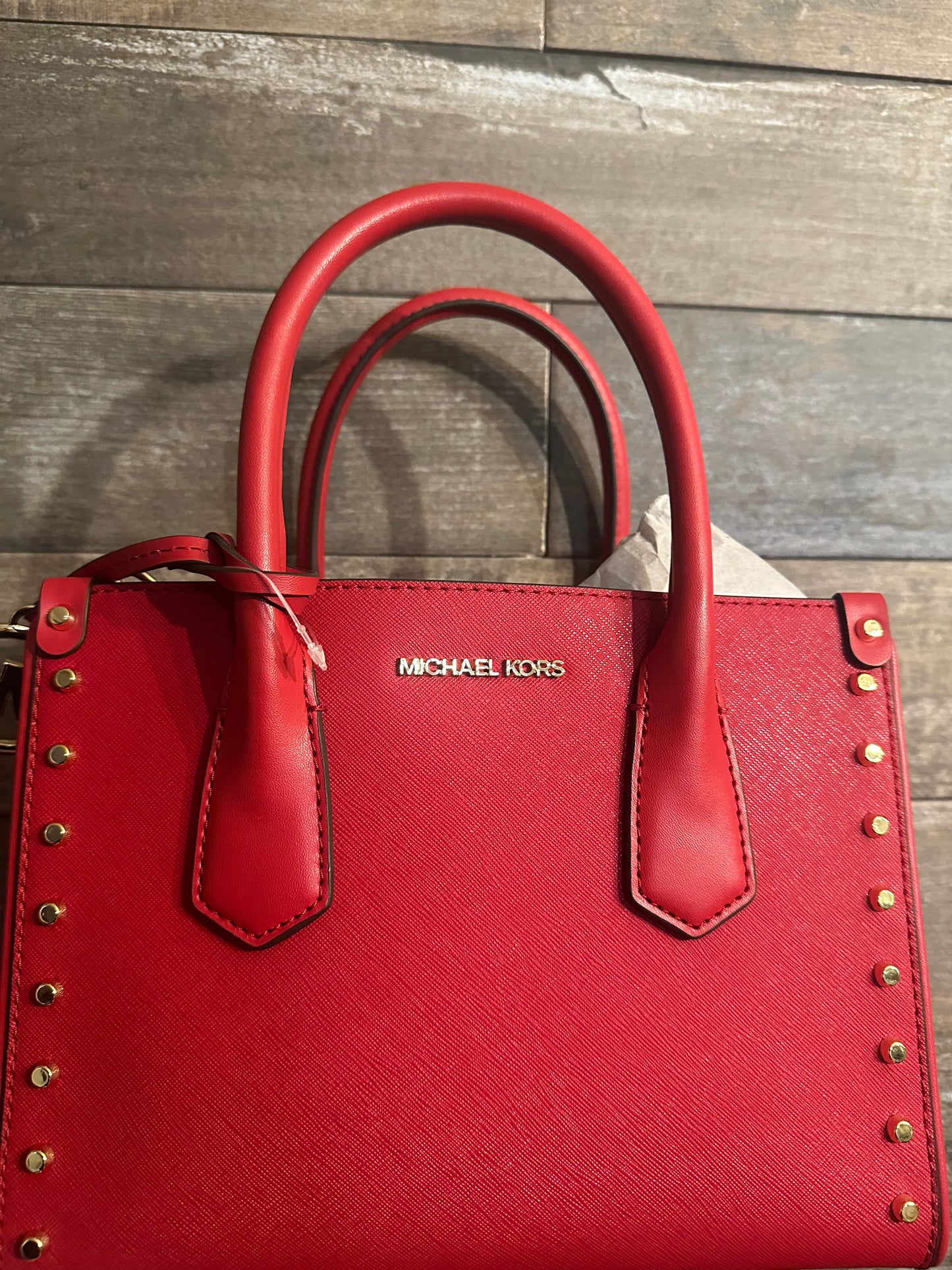 #1 MK Red satchel