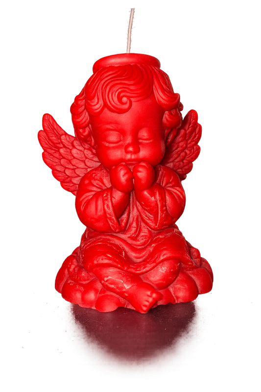 Red Or Turquoise Angel Candle