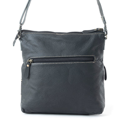 # 129 - Black - Gold Cow Hide Crossbody