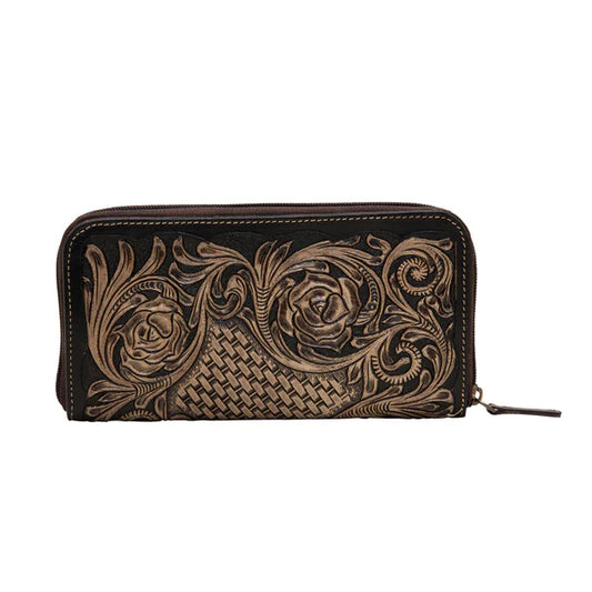 # 131 - Brown Flower Wallet