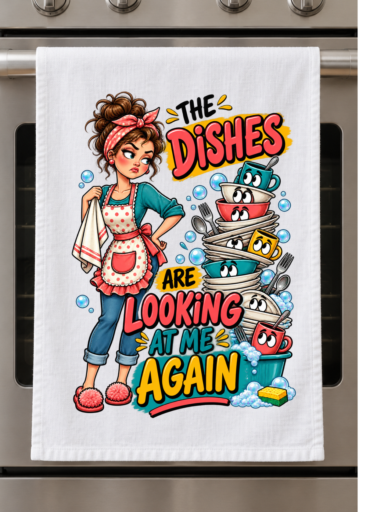 Kitchen Towel - The dishes design 1