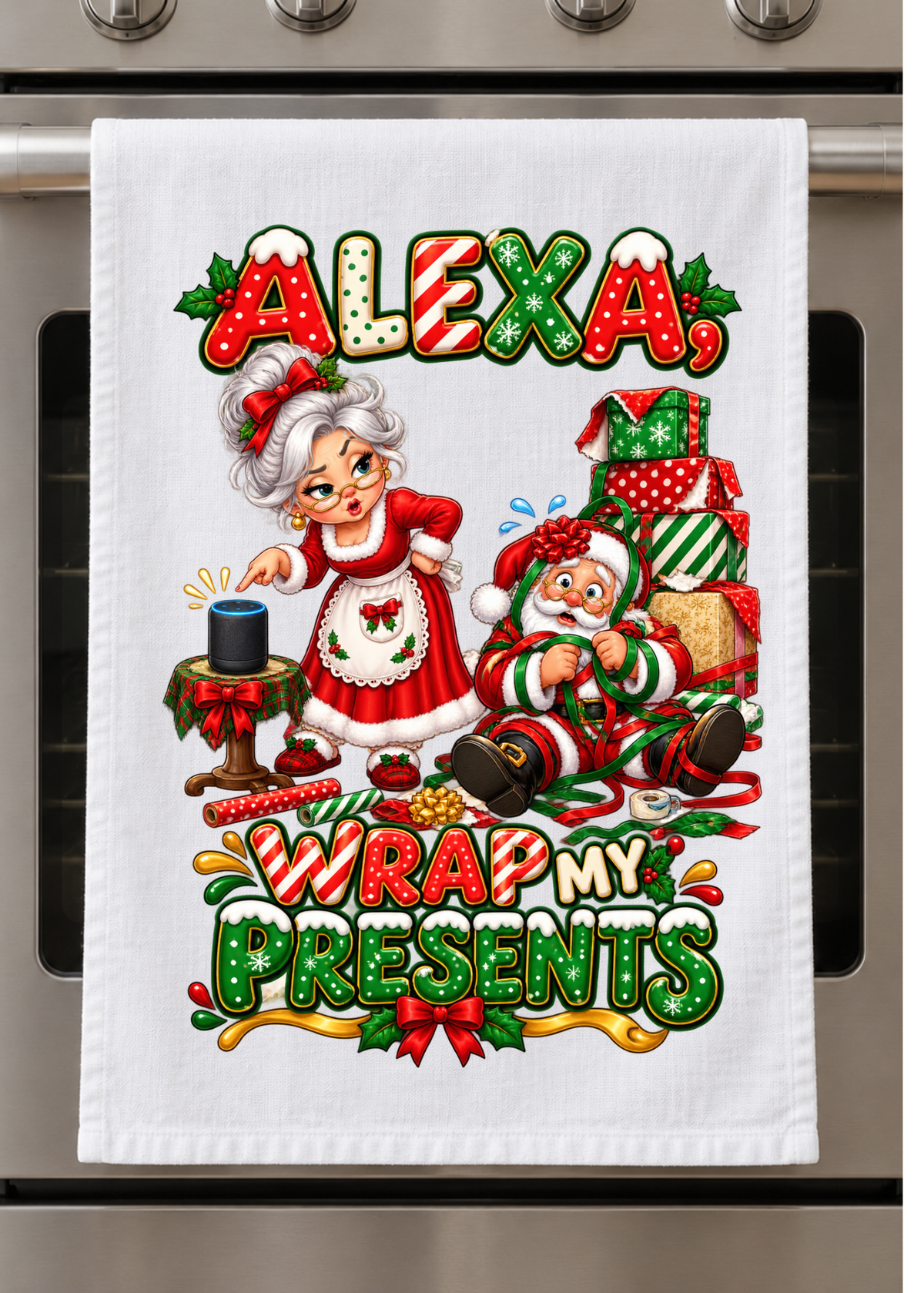 Kitchen Towel  - Christmas - Alexa wrap my presents
