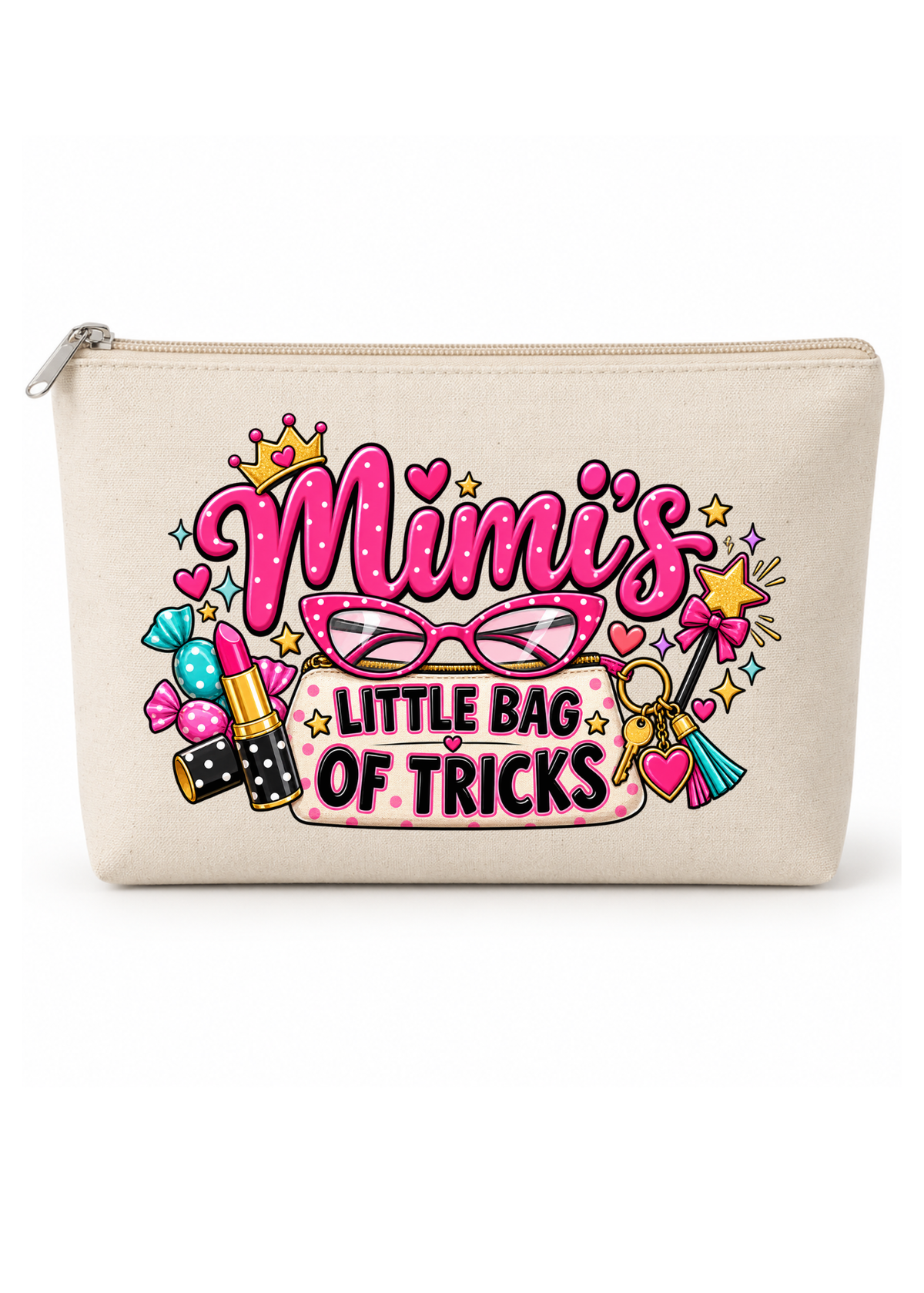 Custom Canvas Zipper Pouches - Mimi little bag of Tricks