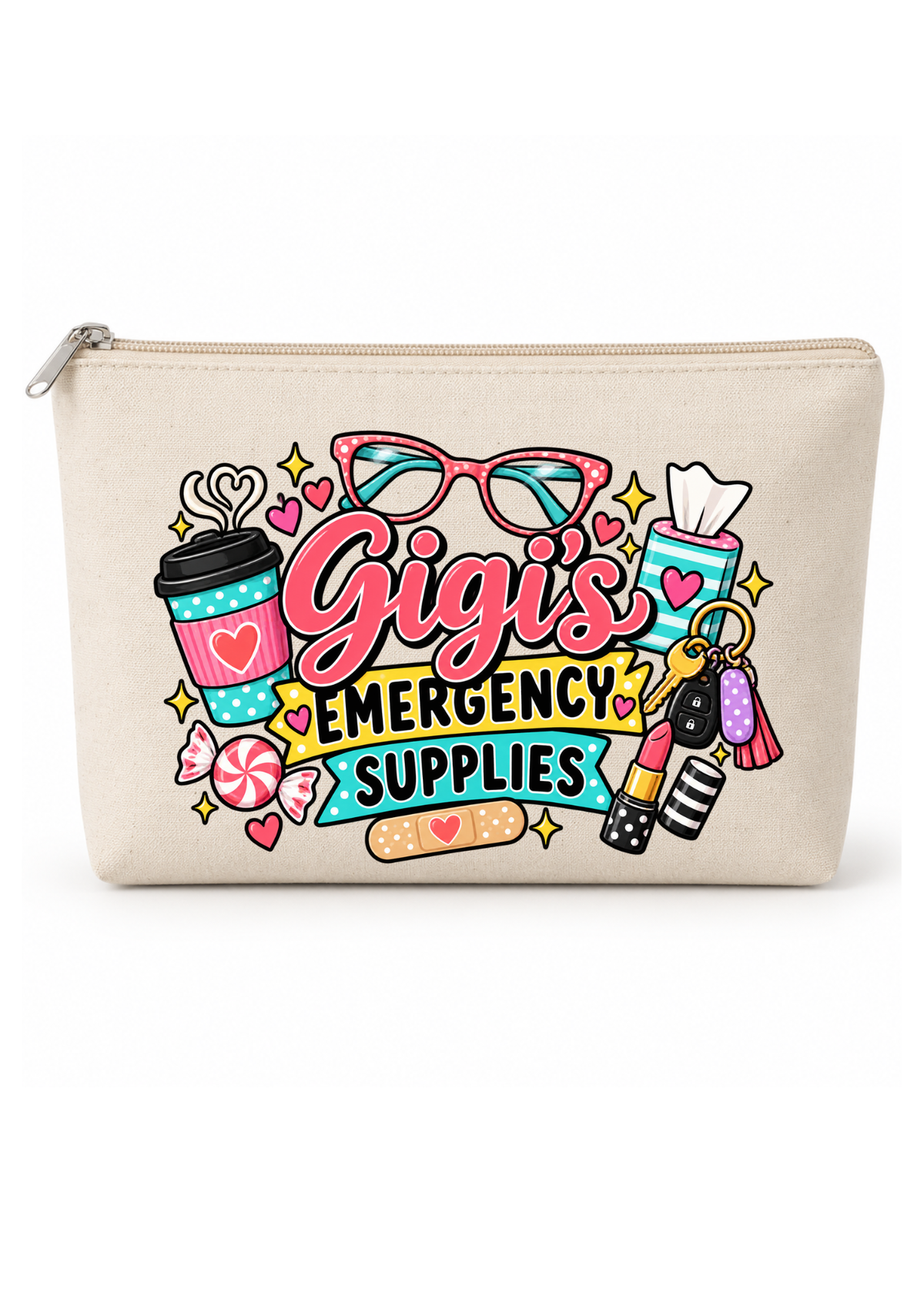 Custom Canvas Zipper Pouches - Gigis supplies