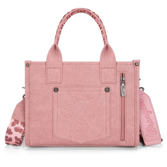 Wrangler Leopard Print Concealed Carry Tote/Crossbody - Pink