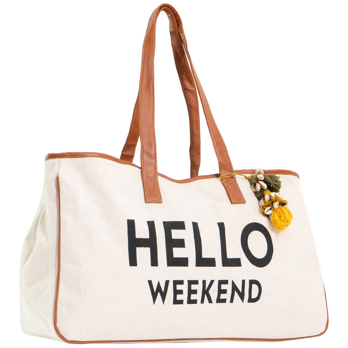93 Canvas  Tote "HELLO WEEKEND"