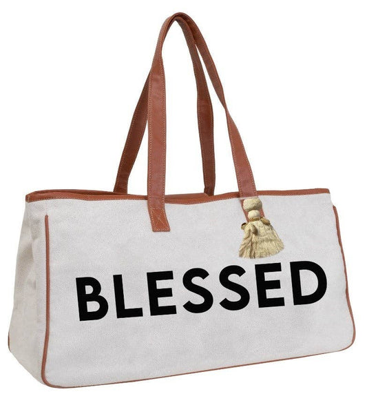#91 Canvas Tote "BLESSED"